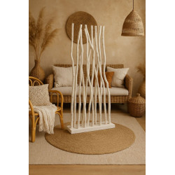 Brise-vue décoratif en bois flotté