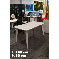 Bureau blanc 140 cm x 80 cm