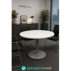 Table ronde blanche 120 cm - reconditionnée