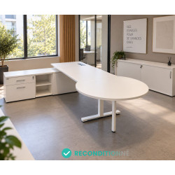 Bureau blanc avec retour