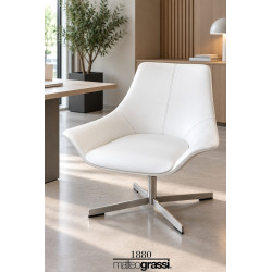 Chaise Matteograssi en cuir - reconditionnée