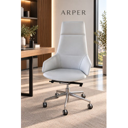 Fauteuil de direction en cuir Arper