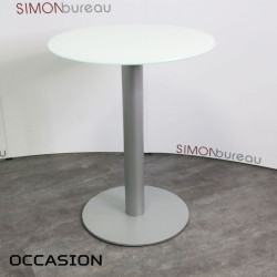 Table verre teinté blanc