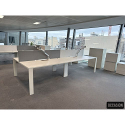 Bench 4 postes blanc