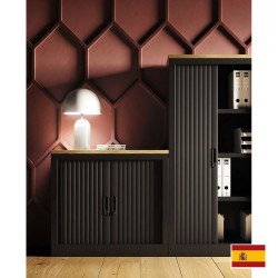 Armoire de bureau rideaux