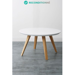 Table basse ronde blanche