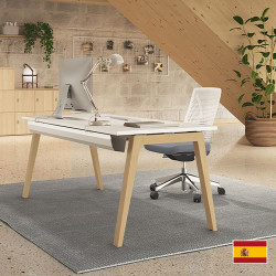 Bureau piétement bois 