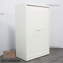 Armoire blanche à rideaux Jec