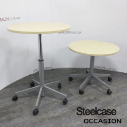 Table ronde réglable en hauteur