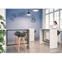 Tabouret haut dossier bas
