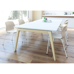 Table réunion pied bois