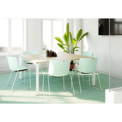 Table réunion carré 120 cm