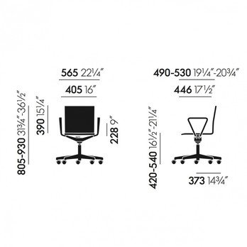 Notice dimensions chaise VITRA 04