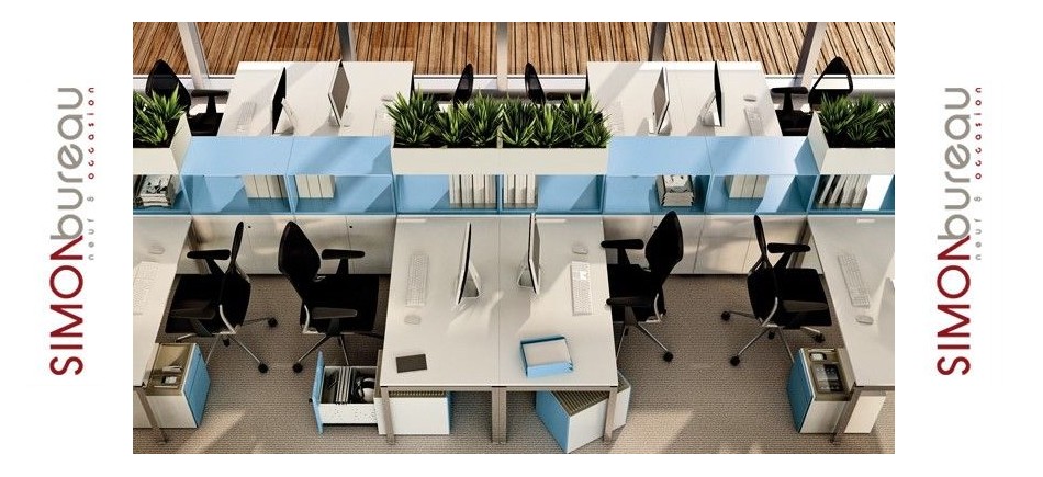 Bureaux bench modulables et mobilier open space