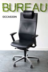 fauteuil KLOBER cuir noir