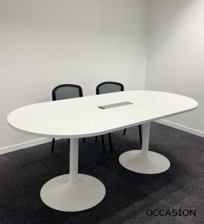 Table réunion blanche 8 personnes