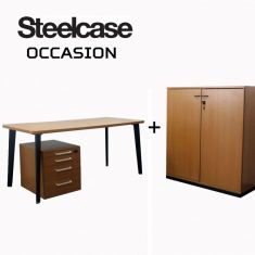 bureau occasion steelcase armoire caisson bois movida