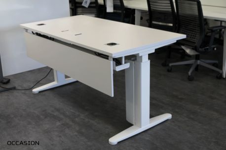 blanc bureau réglable electrique pas cher