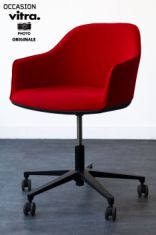 vitra softshell chaise chair roulettes