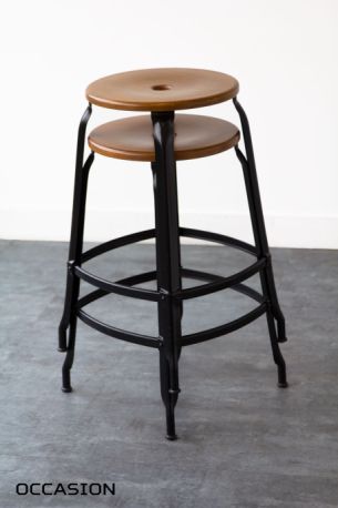 tabouret de bar bois scandinave