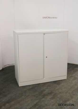 armoire monobloc blanche métallique 