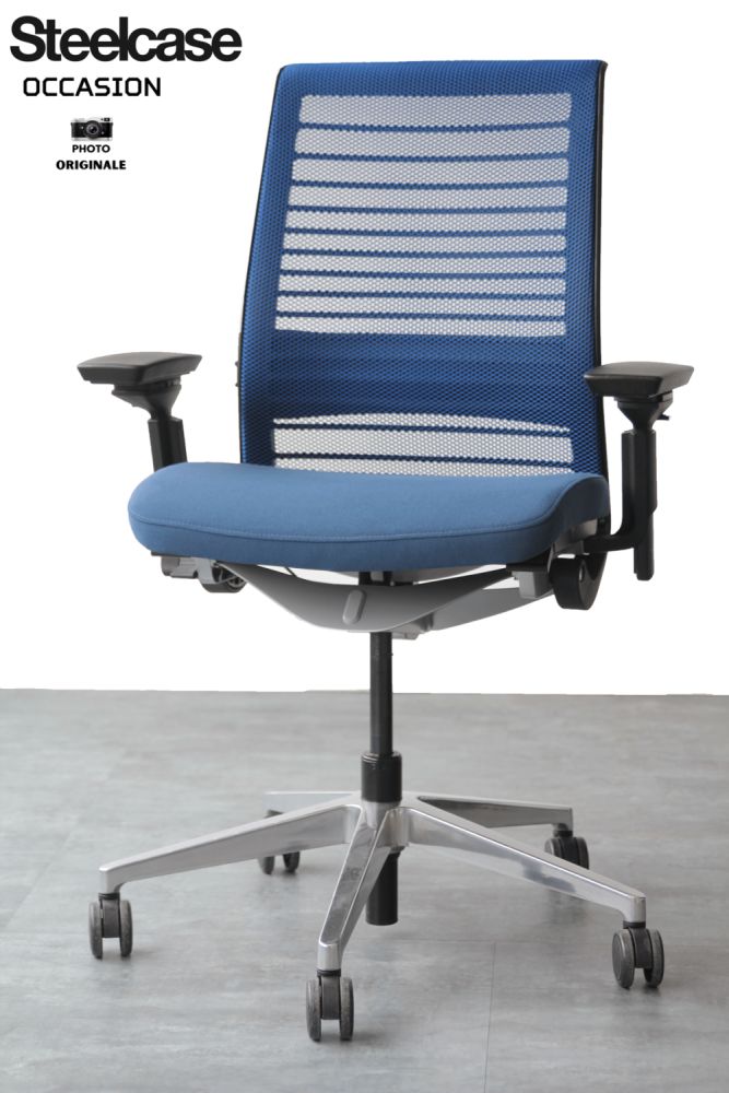 Chaise de bureau Steelcase thinks bleu