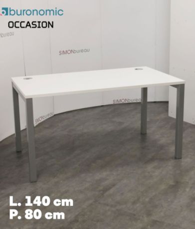 Bureau blanc pas cher occasion 140 cm