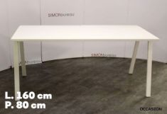 bureau occasion blanc pas cher 160 cm