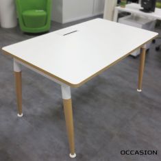 bureau scandinave bois blanc 160cm