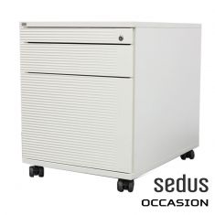 caisson mobile blanc métallique sedus