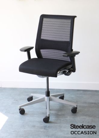 fauteuil think steelcase noir occasion tétîère