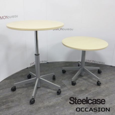 table ronde steelcase mobile réglable hauteur