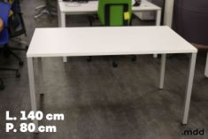 bureau blanc 140 cm MDD administratif