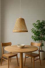 suspension abat-jour luminaire pas cher rotin