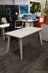 bureau blanc occasion pas cher 140 cm
