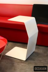 Table basse appoint blanche métallique