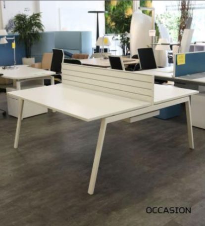 bench bureau partag&eacute; blanc pas cher