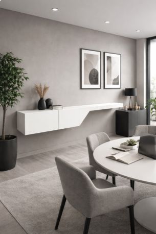 desserte murale console occasion blanc