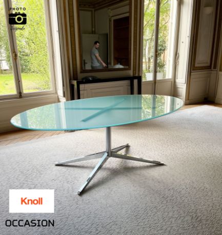 Table verre ovale occasion knoll