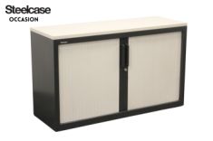 Armoire basse rideaux STEELCASE métallique