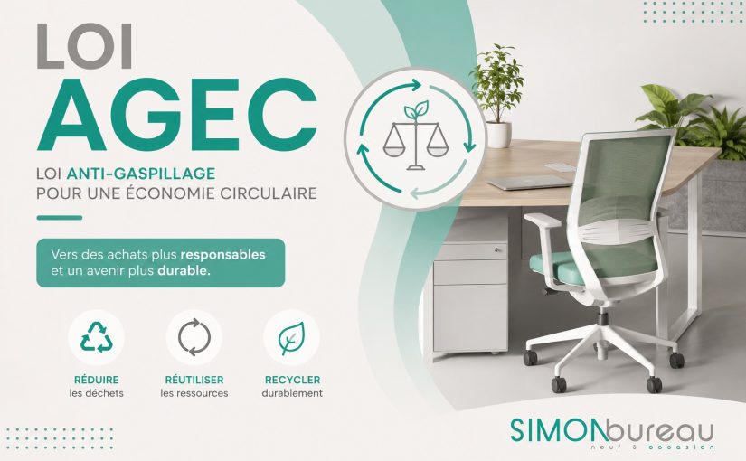Loi AGEC et mobilier de bureau reconditionné : ce que Simon Bureau change pour votre entreprise